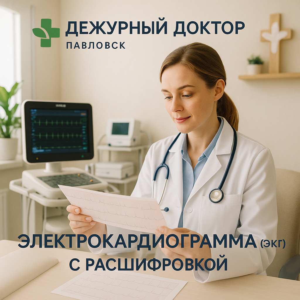 Электрокардиограмма (ЭКГ) с расшифровкой